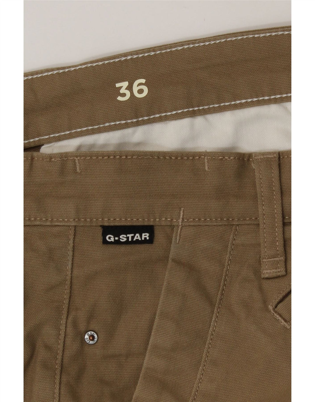 Ανδρικό σορτς Chino G-Star W36 μεγάλο βαμβακερό χακί