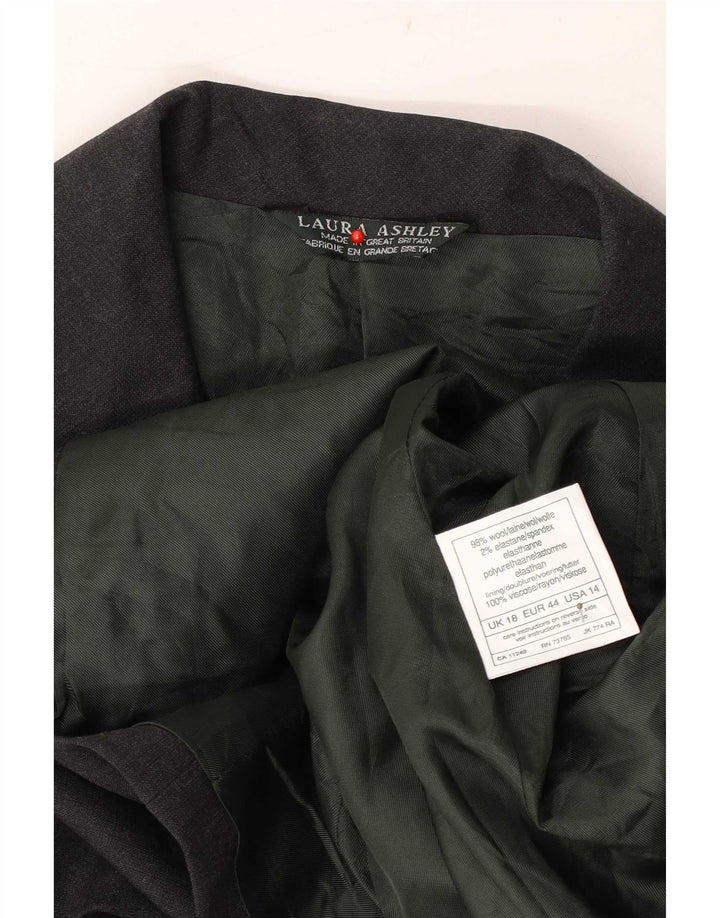 Laura Ashley Γυναικείο σακάκι 5 κουμπιών UK 18 XL γκρι μαλλί