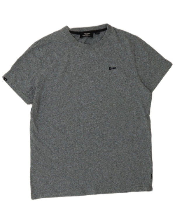 Superdry Ανδρικό T-Shirt Top XL Γκρι βαμβακερό