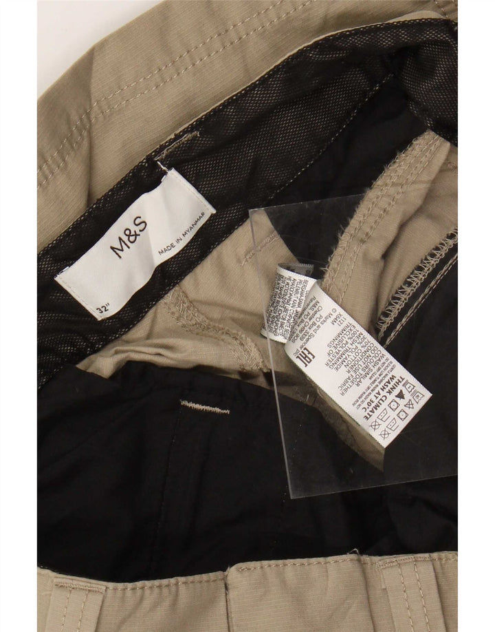 Marks & Spencer Ανδρικό σορτς Cargo Medium W32 Beige Βαμβακερό