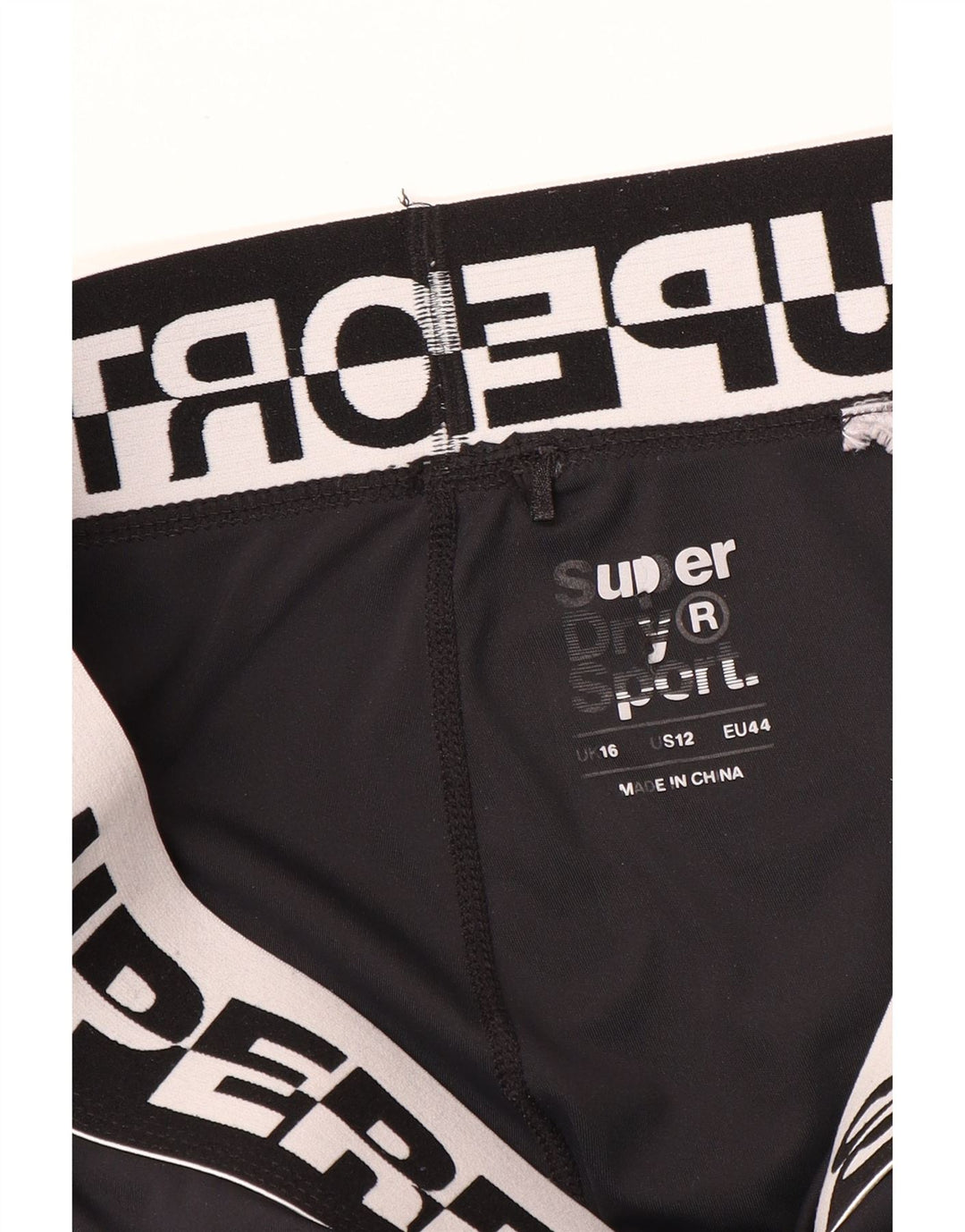 Superdry Γυναικεία γραφικά Crop κολάν UK 16 Large Black
