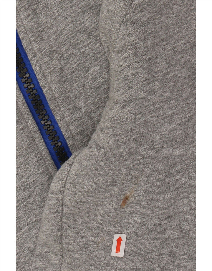 SUPERDRY Γυναικείο πουλόβερ με κουκούλα με φερμουάρ UK 10 Small Grey Polyester