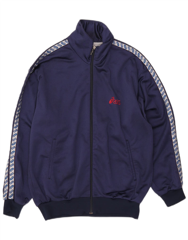Γραφική ανδρική φόρμα Asics Top Jacket XL Navy Blue Colourblock