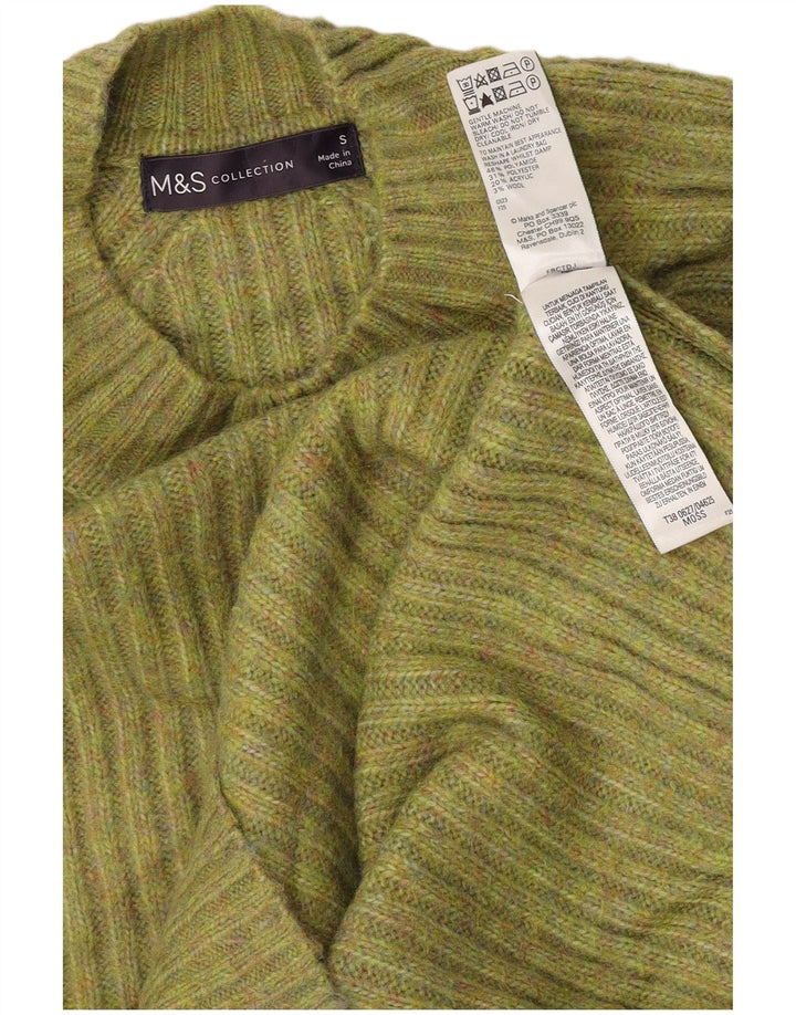Marks & Spencer Γυναικείο πουλόβερ με λαιμό χελώνα UK 10 Small Green