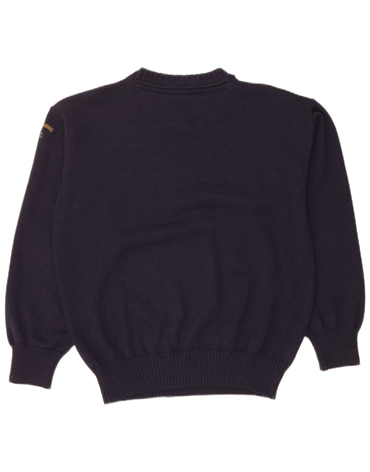 PAUL & SHARK Ανδρικό πουλόβερ με λαιμόκοψη με V λαιμόκοψη Μεσαίο γαλάζιο νέο μαλλί