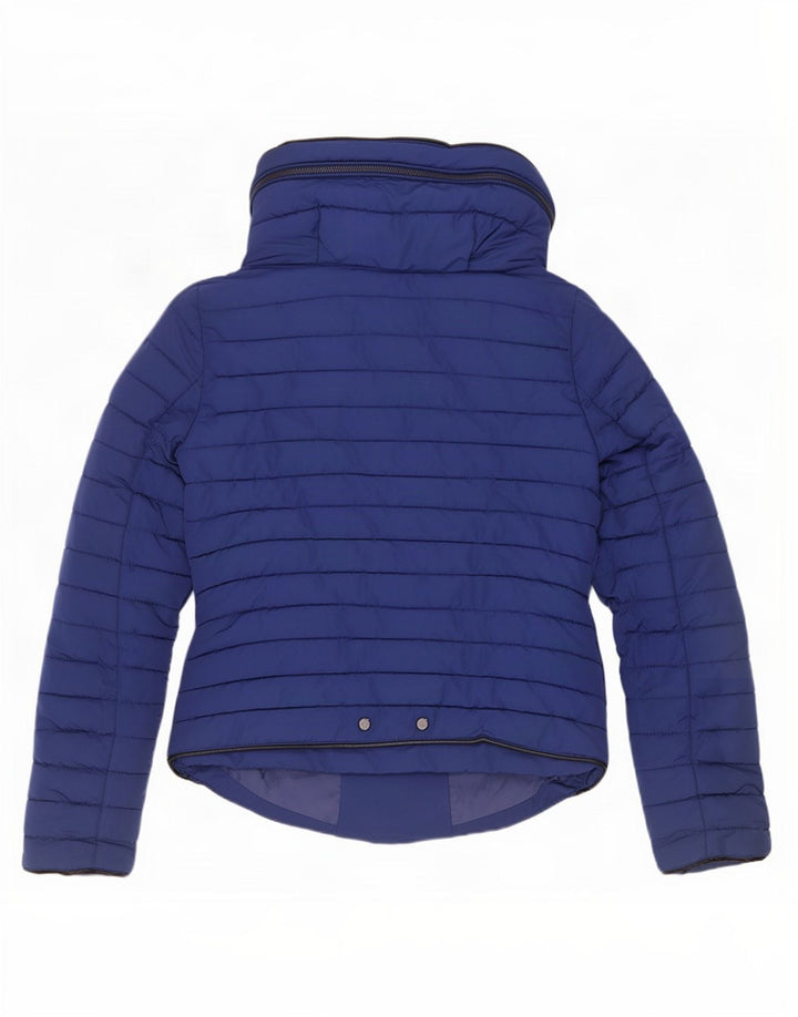 Zara Γυναικείο μπουφάν με κουκούλα UK 10 Small Blue