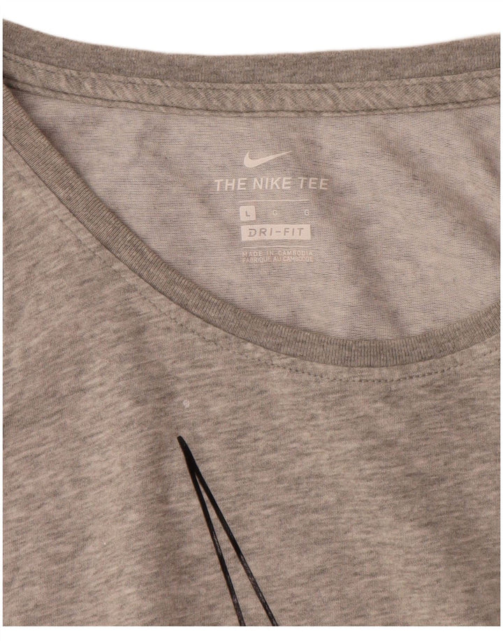 Γραφικό γιλέκο Nike, ανδρικό Dri Fit, μεγάλο γκρι βαμβακερό