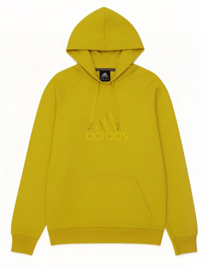 Ανδρικό γραφικό κουκούλα Adidas, μεσαίο κίτρινο πολυεστέρας