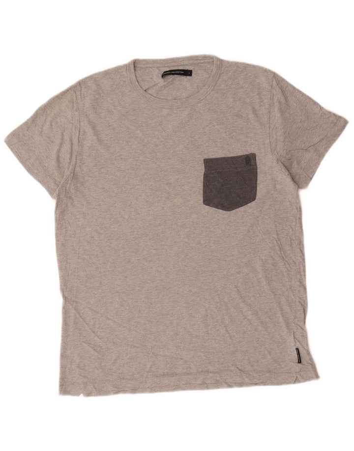 Ανδρικό T-Shirt French Connection Top μεγάλο γκρι βαμβακερό