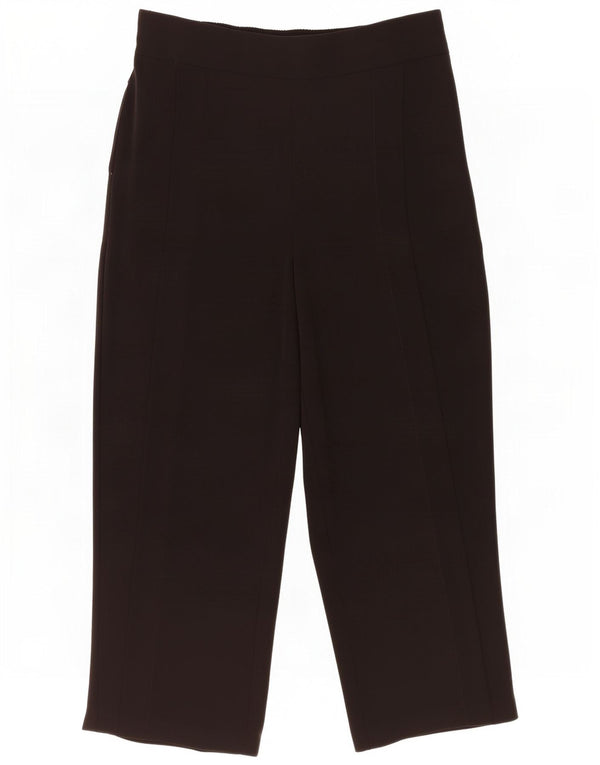 Zara Γυναικείο παντελόνι με φαρδύ πόδι XL W32 L24 Μαύρο πολυεστέρα