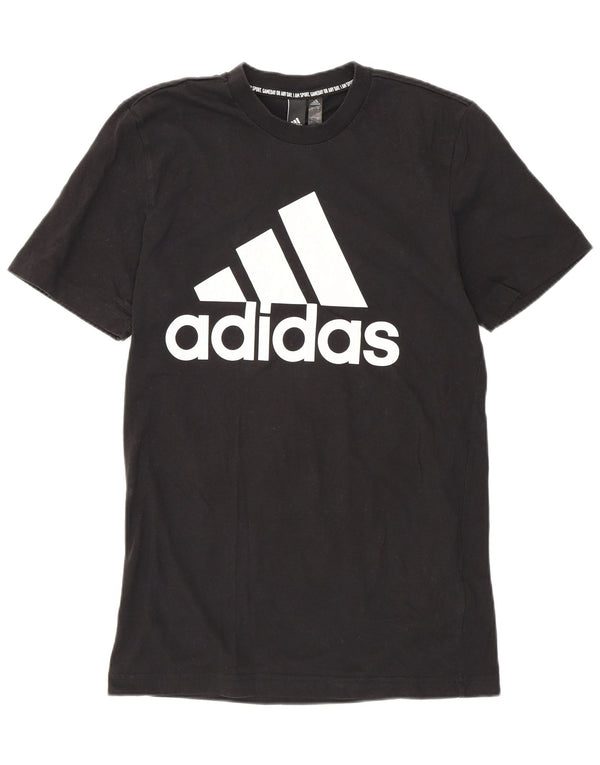 Ανδρικό γραφικό T-Shirt Adidas Top Small Black Cotton Sports