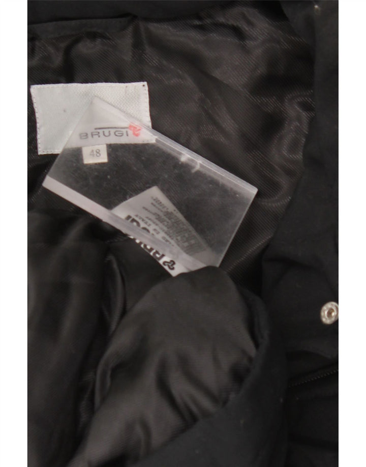 BRUGI Γυναικείο παλτό με κουκούλα IT 48 XL Μαύρο Πολυεστέρας