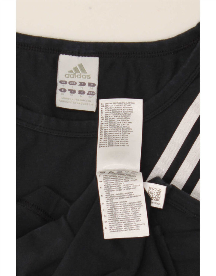 Adidas Γυναικείο γιλέκο τοπ UK 10 Small μαύρο βαμβακερό