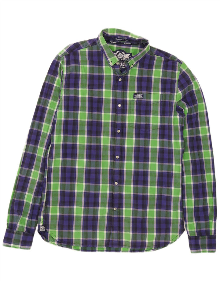 Ανδρικό πουκάμισο Superdry Large Green Check Cotton