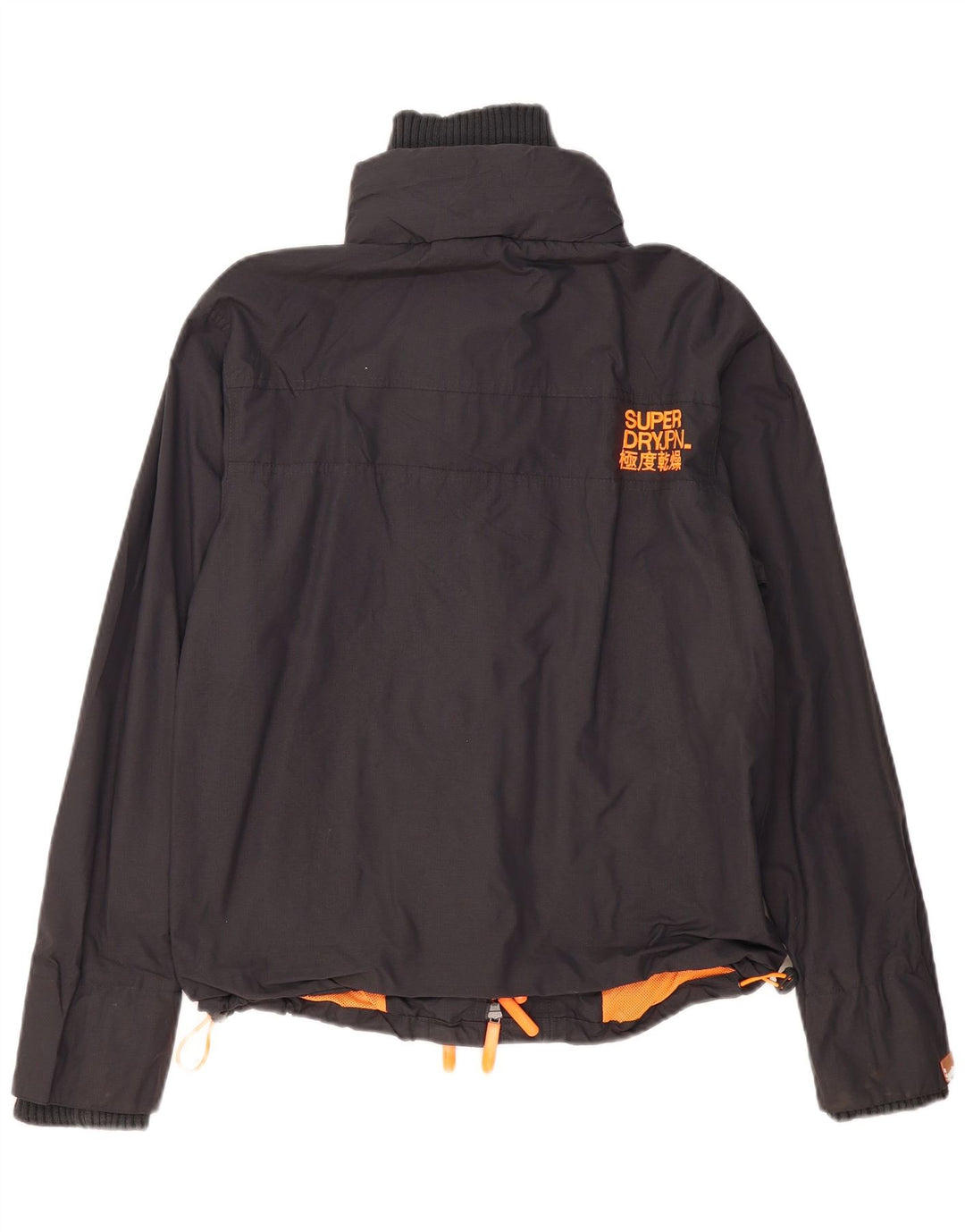 Superdry Γυναικείο Windcheater Windbreaker Jacket UK 14 Medium Black Polyester