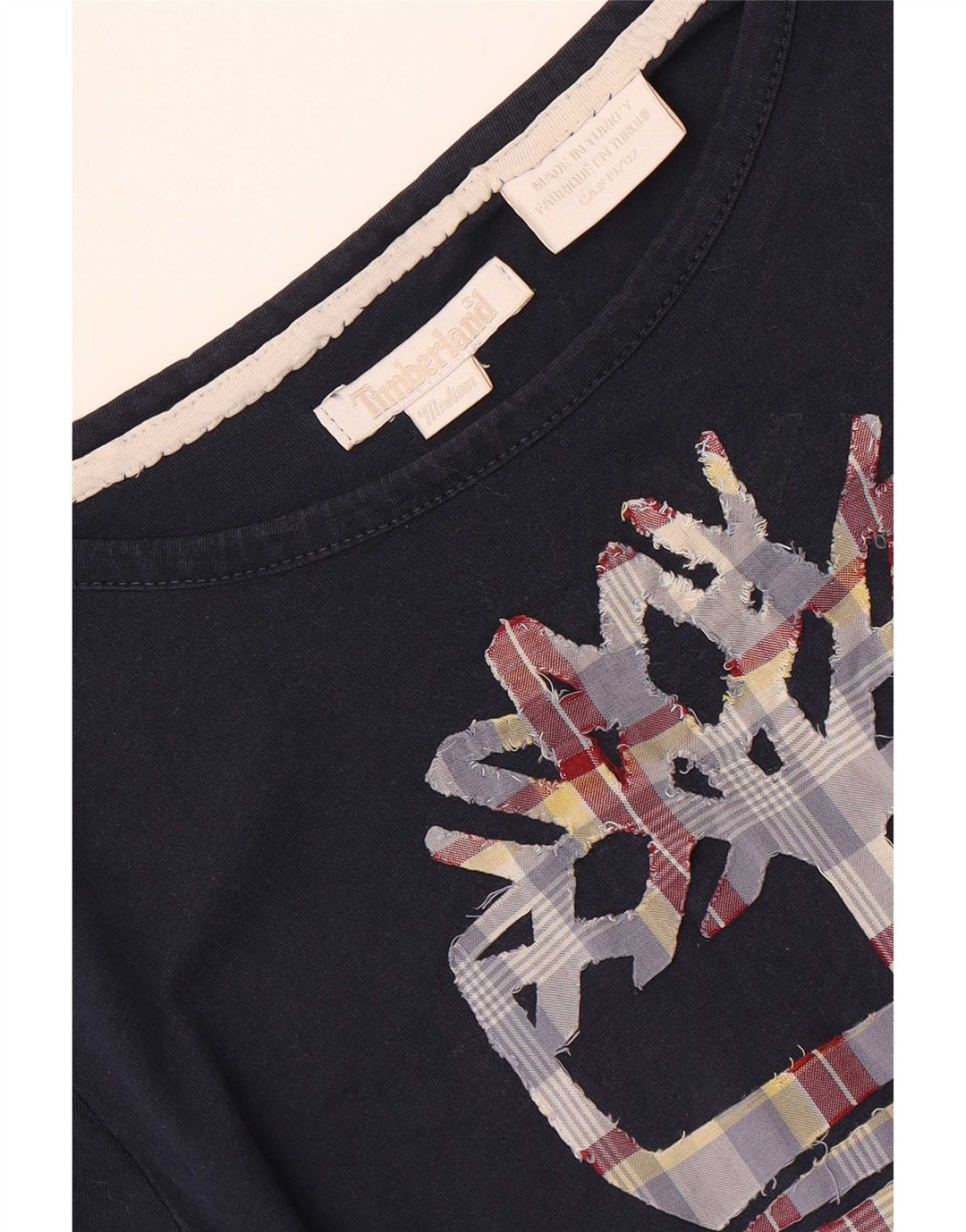 Γυναικείο γραφικό T-Shirt Timberland Top UK 12 Medium Navy Blue