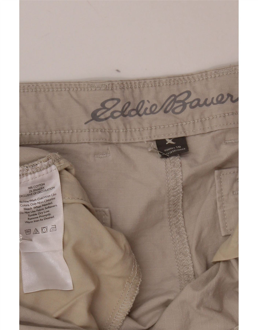 EDDIE BAUER Γυναικείο σορτς Cargo US 16 2XL W38 Γκρι βαμβακερό