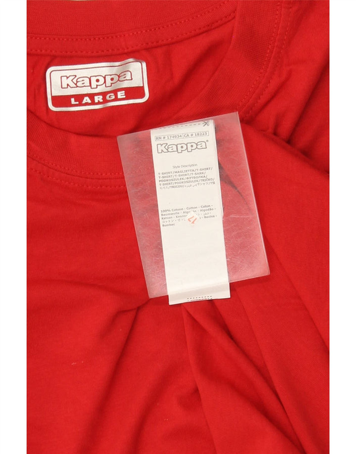 Ανδρικό T-Shirt Kappa Top μεγάλο κόκκινο βαμβακερό
