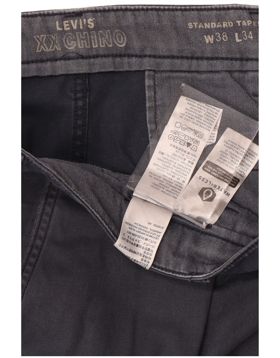 LEVI'S Ανδρικό κωνικό παντελόνι Chino W38 L34 Μπλε βαμβακερό