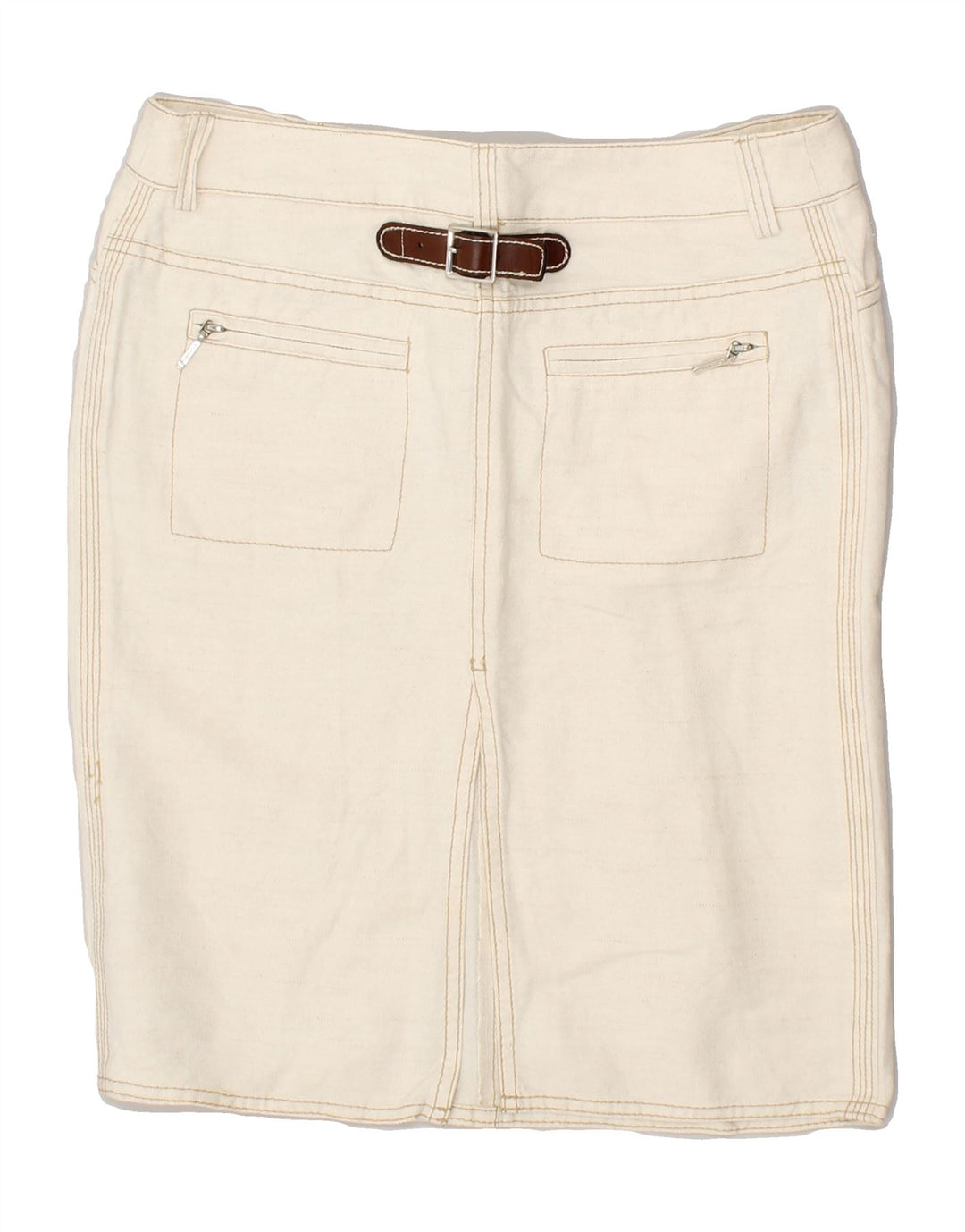 STEFANEL Womens Straight Skirt IT 38 XS W28 Beige | Vintage Stefanel | Thrift | Second-Hand Stefanel | Used Clothing | Messina Hembry 