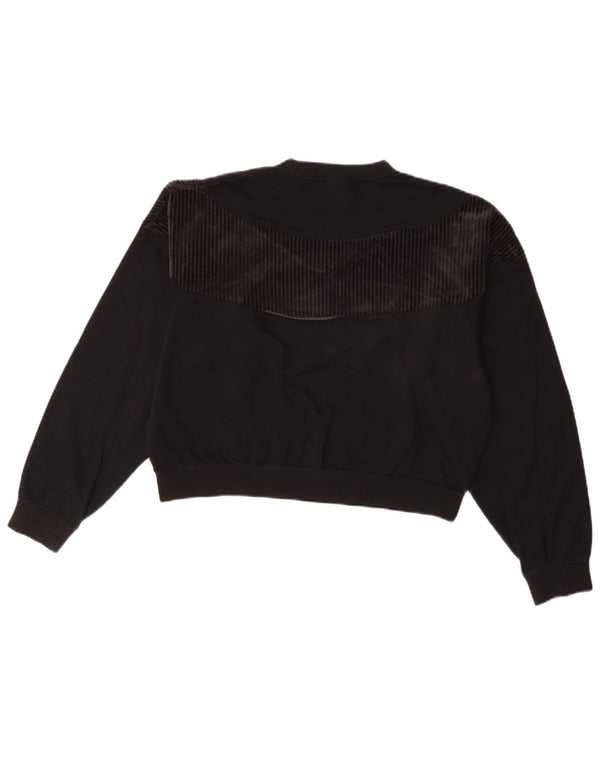 Γυναικείο φούτερ μεγάλου μεγέθους NIKE Jumper UK 10 Small μαύρο βαμβακερό