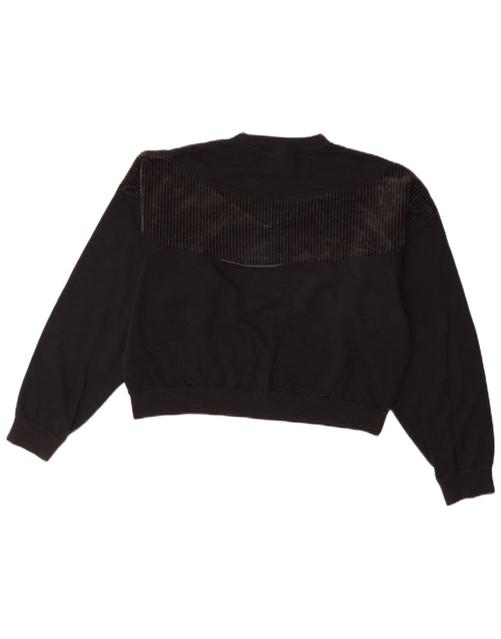 Γυναικείο φούτερ μεγάλου μεγέθους NIKE Jumper UK 10 Small μαύρο βαμβακερό