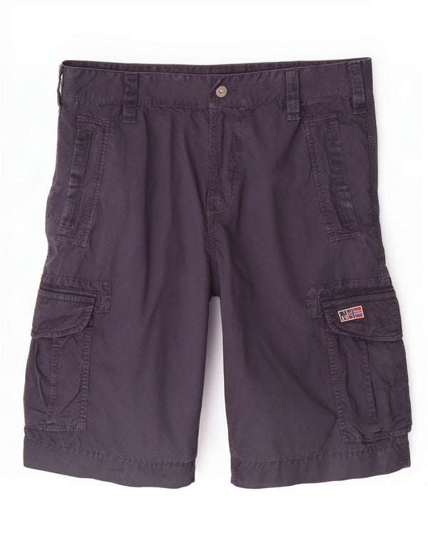 Ανδρικό σορτς Cargo Napapijri W36 Μεγάλο Navy Blue από βαμβάκι