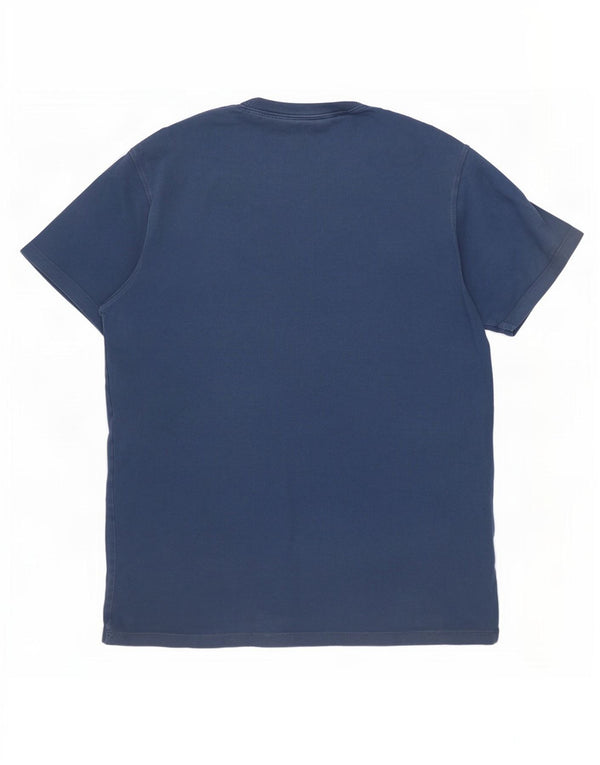 Γραφικό μπλουζάκι Guess Mens Regular Fit Top μεγάλο navy μπλε βαμβακερό