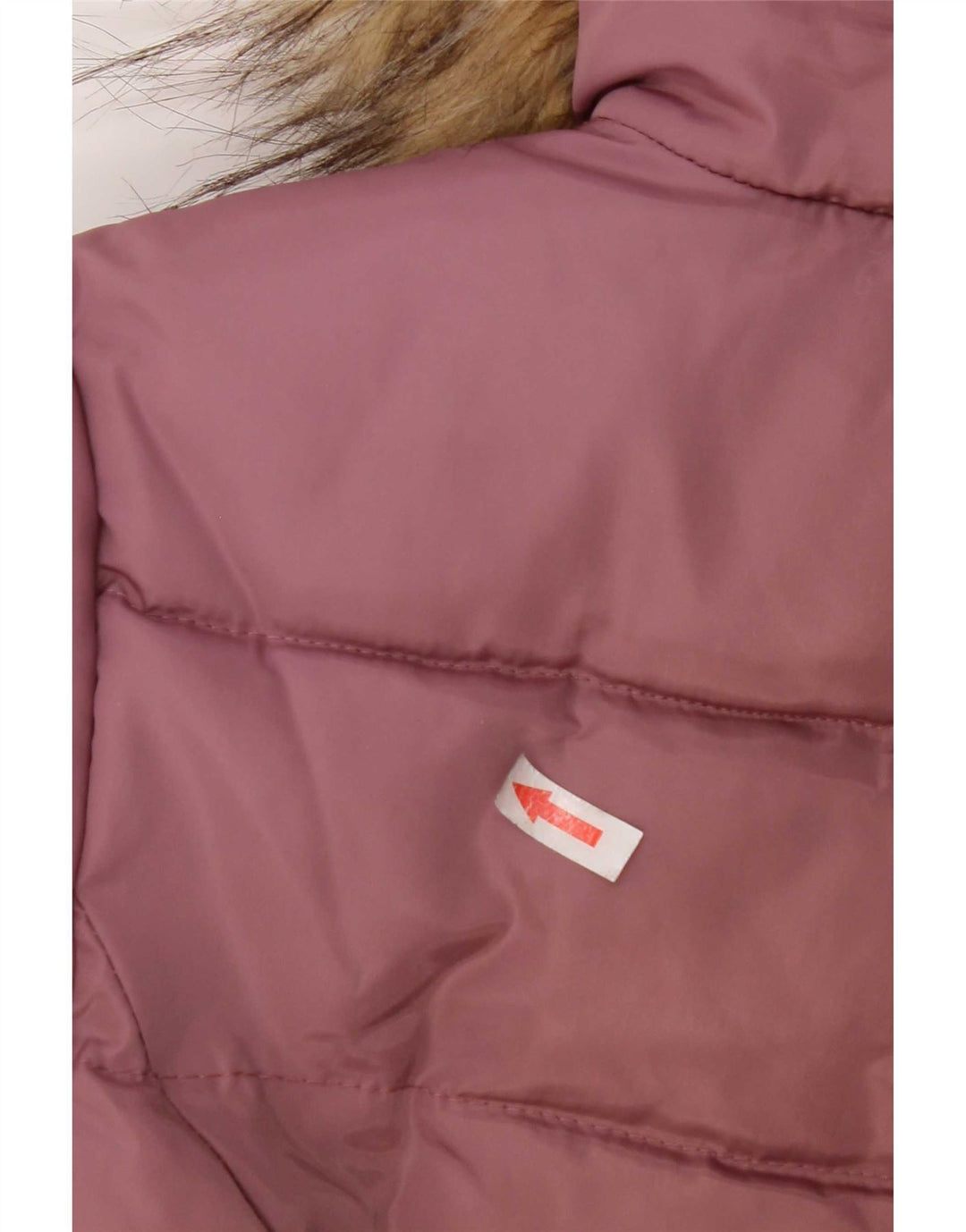 Dkny Girls Hooded Podded Coat 10-11 Years Medium Pink Polyester