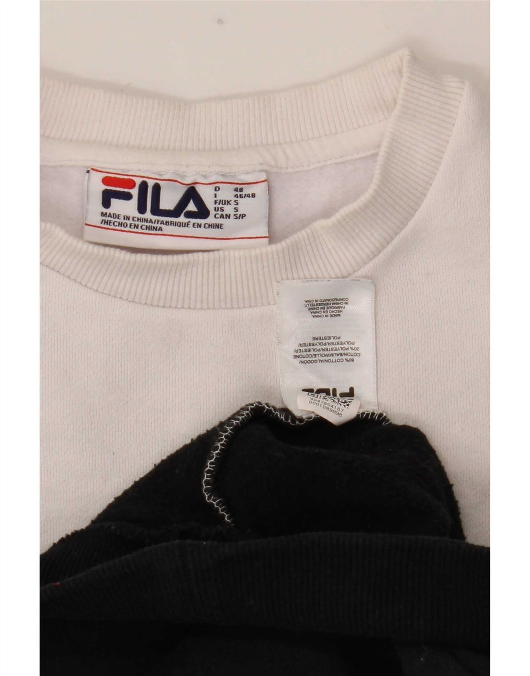 Ανδρικό γραφικό φούτερ Fila Small White Colourblock Βαμβακερό