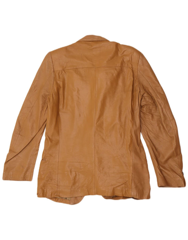 Vintage Ανδρικό Δερμάτινο Σακάκι 2 Κουμπιών IT 48 Medium Beige