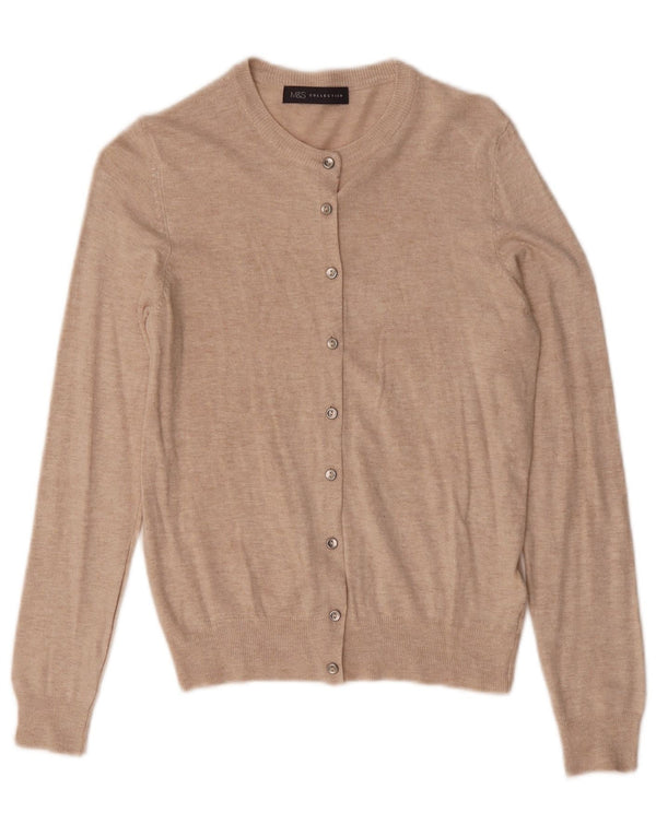 Marks & Spencer Γυναικείο πουλόβερ Crop Cardigan UK 12 Medium Pink Flecked