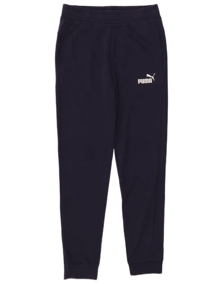 Γυναικεία αθλητική φόρμα PUMA Παντελόνι Joggers UK 14 Medium Navy Blue Cotton