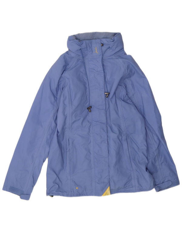 Joules Γυναικείο μπουφάν βροχής με κουκούλα UK 10 Small Blue Polyester