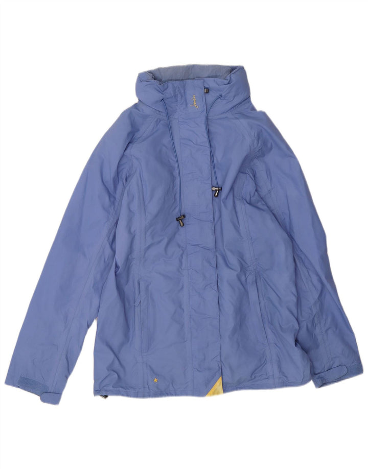Joules Γυναικείο μπουφάν βροχής με κουκούλα UK 10 Small Blue Polyester