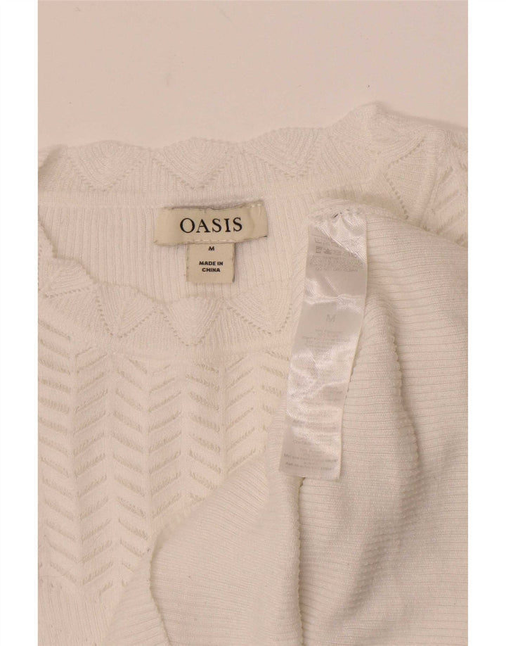 Γυναικείο πουλόβερ Oasis Crew Neck Jumper UK 12 Medium White Polyester
