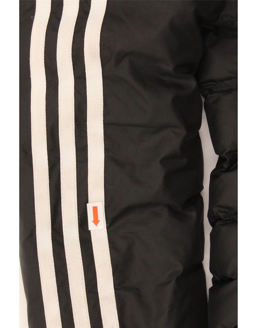 ADIDAS Womens Hooded Padded Jacket UK 8 Small Black Nylon