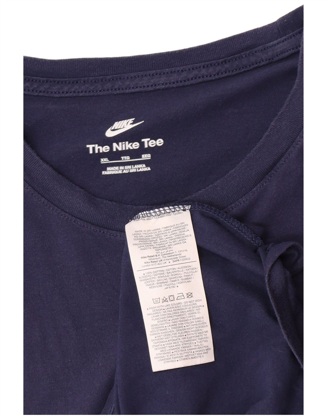 Ανδρικό T-shirt Nike Top 2XL Navy Blue Cotton