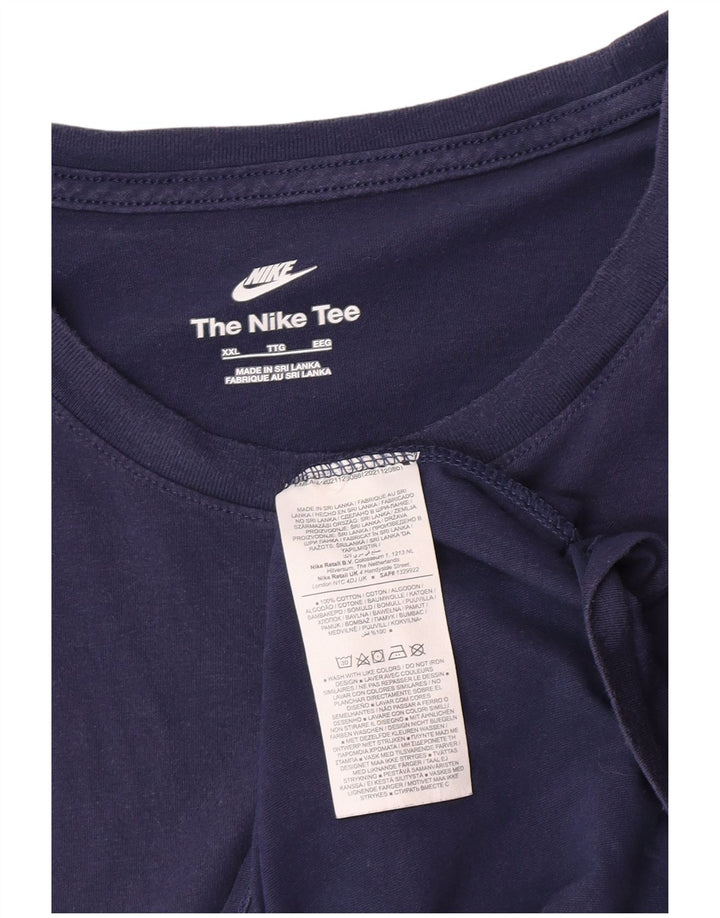 Ανδρικό T-shirt Nike Top 2XL Navy Blue Cotton