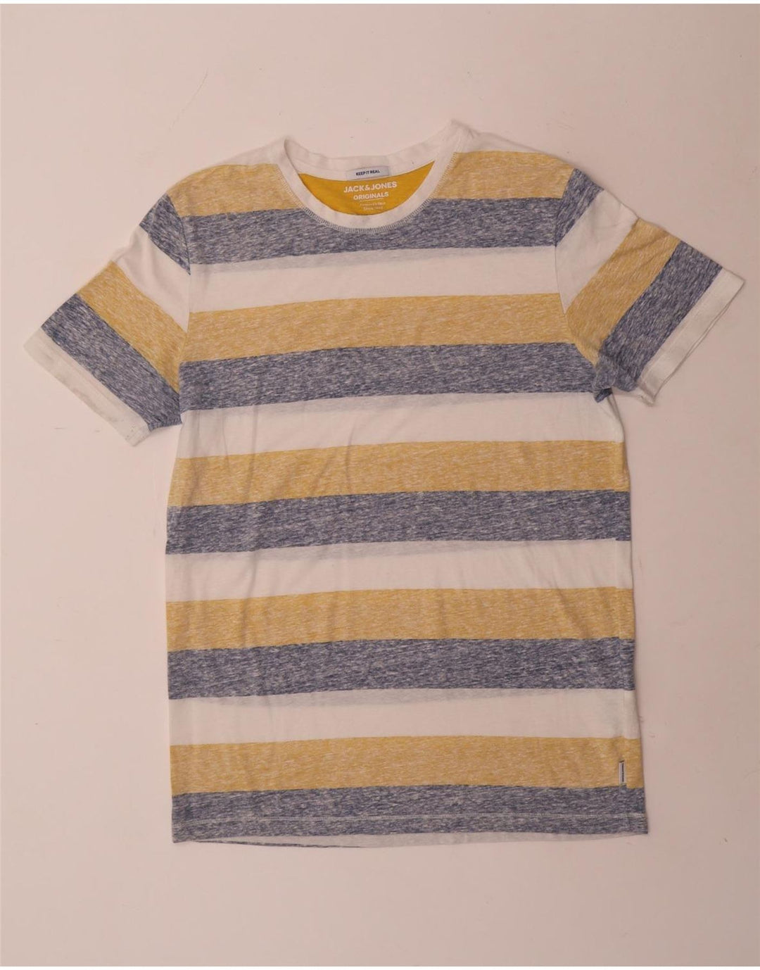 Jack & Jones Ανδρικό T-Shirt Top μεγάλο πολύχρωμο ριγέ πολυεστέρα
