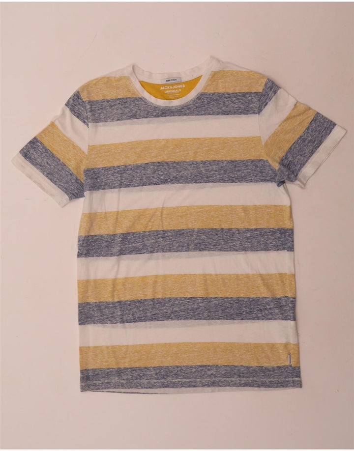 Jack & Jones Ανδρικό T-Shirt Top μεγάλο πολύχρωμο ριγέ πολυεστέρα