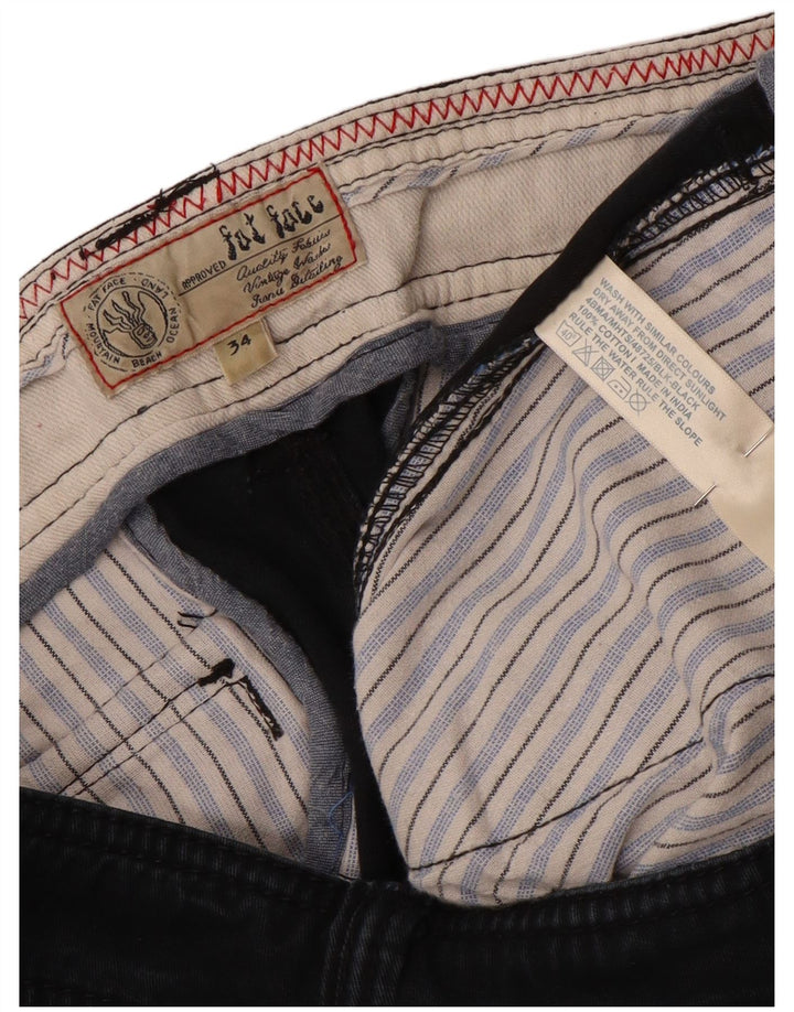 Ανδρικό σορτς Cargo Fat Face W34 μεγάλο μαύρο βαμβακερό