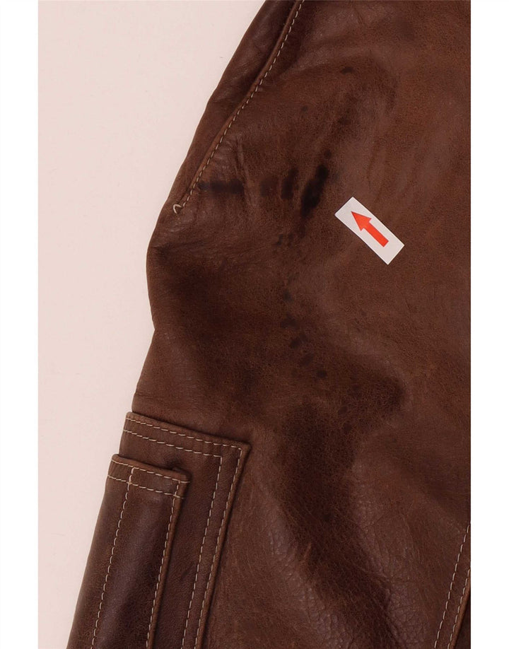 Vintage Ανδρικό Δερμάτινο Μπουφάν IT 52 2XL Καφέ