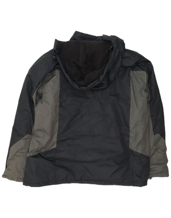 Ανδρικό μπουφάν σκι με κουκούλα Mountain Warehouse UK 48 4XL Black Colourblock