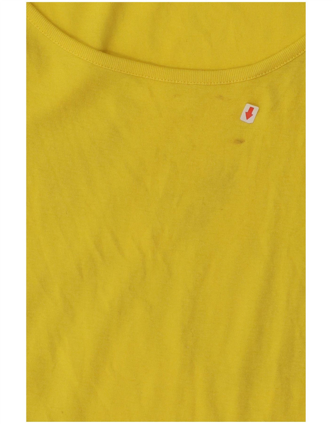 RALPH LAUREN Womens Vest Top UK 12 Medium Yellow Cotton