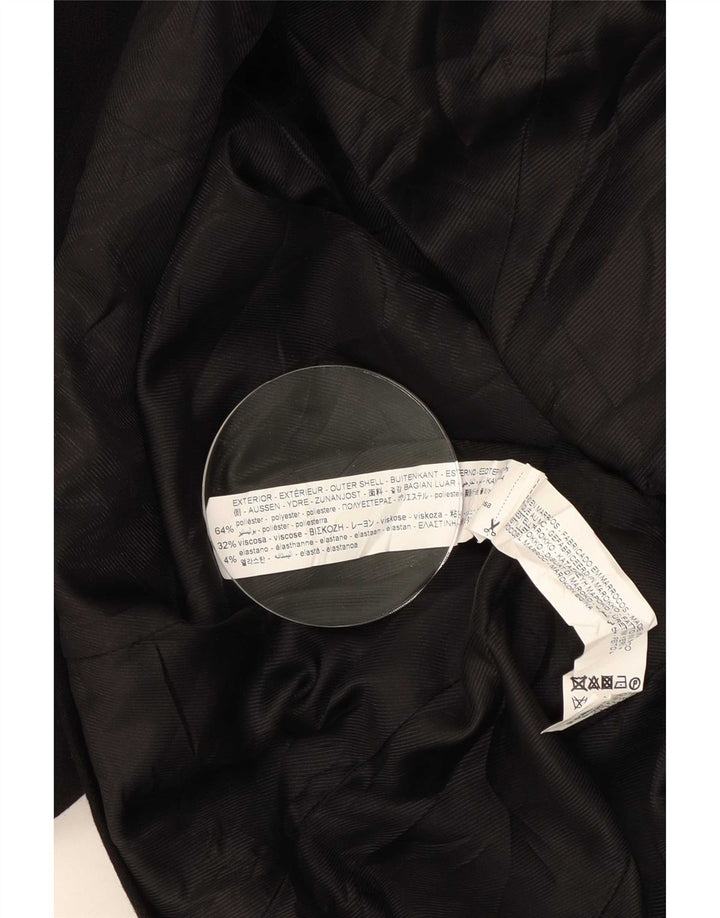 Zara Γυναικείο Μπλέιζερ Διπλό Μπουφάν UK 14 Μεγάλο Μαύρο Πολυεστέρα