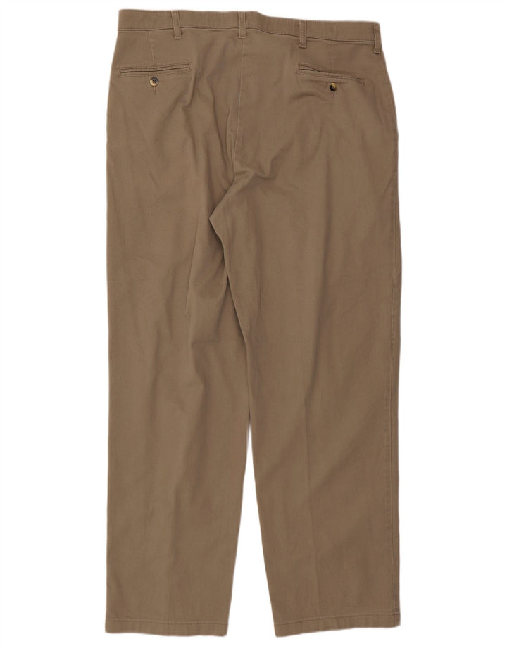 Ανδρικό παντελόνι chino WRANGLER Comfort Fit με καρφίτσα W38 L32 Καφέ βαμβακερό