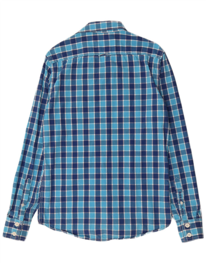 Ανδρικό πουκάμισο Superdry Large Blue Check Cotton