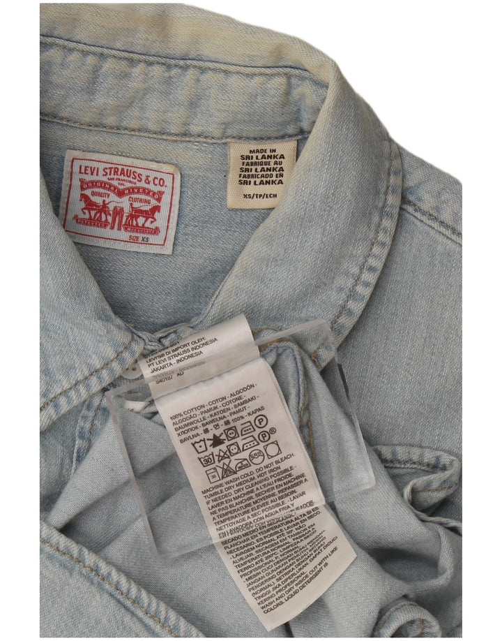 LEVI'S Womens Oversized Denim Shirt UK 6 XS Blue Cotton