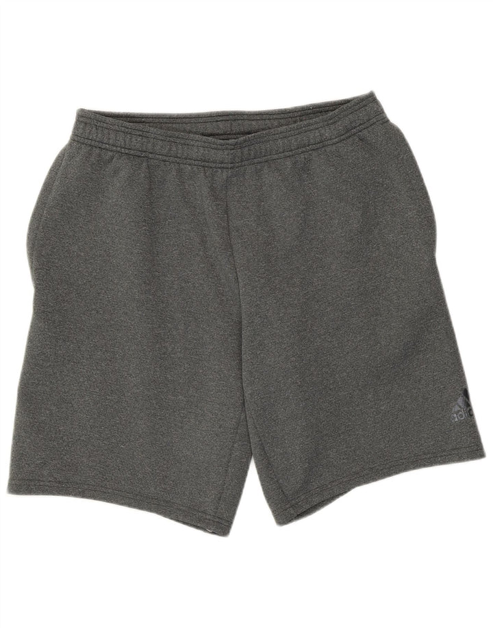 Ανδρικό αθλητικό σορτς Adidas Climalite από μεσαίο γκρι πολυεστέρα